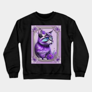 Mysterious Fairy Goth Kitten Crewneck Sweatshirt